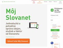 Tablet Screenshot of moj.slovanet.sk